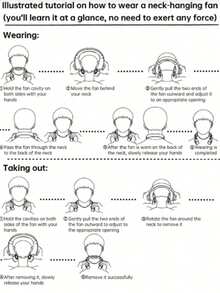 Portable Neck Fan, USB Rechargeable Neck Fan, 3 Adjustable Wind Speeds, Suitable For Office, Sports, Women, Men, Adults, Outdoor, Essential For Holidays