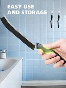 1/3pcs Crevice Cleaning Brush, New Multifunctional Gap Cleaning Brush Tool, Bathroom Gap Brush, Grout Cleaner Brush Hard Bristle Crevice Cleaning Brush - Black - View 5