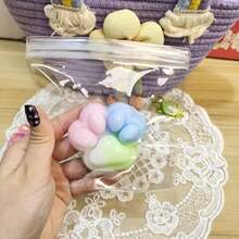 1pc Cute Cat Paw Stress Relief Toy, Fidget Toy, Jelly-Like Crystal Squeeze Toy, Super Soft Squeezing Toy, Exquisite Birthday/Christmas/Halloween Gift, Perfect Present