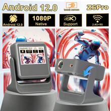 DONGYING Home Projector, High Definition, Supports Mobile Phone Connection, Swivel Stand, Projection, Touch Screen, Suitable For Bedroom Wall Projection - UK Plug(220-240V) - View 2