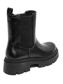 Bottines Chelsea Femme Semelle Crantée – Élégance Urbaine - Black - View 5