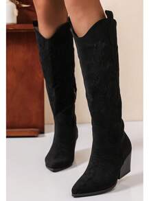 Women's Classic Western Boots - Black - View 2