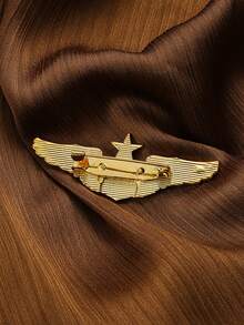 1 pieza Broche de águila, insignia de metal de aviación estilo europeo y americano, accesorio para traje/camisa, accesorio de otoño-invierno, adecuado para adolescentes, jóvenes, hombres, uso casual, al aire libre, deportivo, regalos de graduación, cumpleaños, uso diario, regalos de Halloween para hombres, alfileres para bolsas, Navidad