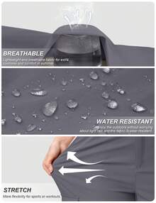 KEFITEVD Women's Cargo Capris Lightweight Hiking Capri Pants With Pockets Water Resistant Summer Travel Outdoor Casual - 深灰色 - 查看 5
