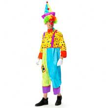[Halloween Bestseller] Adult Clown COS Costume Full Set, Clown Costume Suitable For Men And Women, Circus Theme Party Performance Outfit - Multicolor - View 7