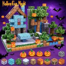 100pcs Creative Building Blocks Halloween Construction Toys, Magnetic Building Blocks, Halloween Gift