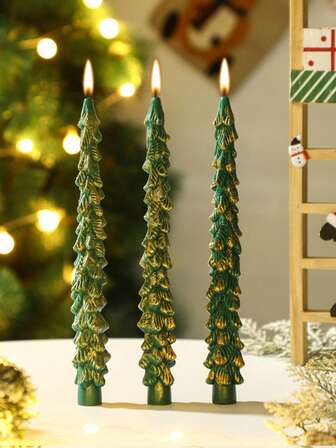 4pcs Christmas Tree Candle Holders, Nordic Ins Style Christmas Decorations For Party, Suitable For Christmas, Party, Photography Props, Souvenirs, Gatherings, Gifts, Candlelight Dinner, New Year