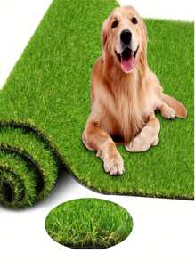 高密度人造草垫，耐用塑料，宠物友好，适用于室内/室外花园、阳台、露台和后院、露台装饰 | 装饰性人造草 | 耐用人造草坪，草坪装饰 - 彩色 - 查看 3