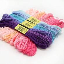Z2Friendship Bracelet String 50 Skeins Rainbow Color Embroidery Floss Cross Stitch Embroidery Thread Cotton Floss Bracelet Yarn Craft FlossZ2 - Rainbow - View 4