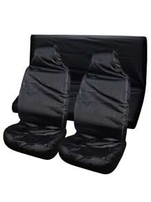 Universal Car Black Seat Covers, Waterproof Car Seat Front And Back Covers, Suitable For All Types Of Car Seats, Protect Your Seats From Dust, Pet Hair, Dirty Liquids, Etc., Keeping Your Seats Brand New
