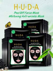 200piezas Máscaras de limpieza y firmeza de carbón de bambú, máscaras de rosa, máscaras de aloe vera, máscaras de lodo del mar profundo, máscaras exfoliantes, máscaras de desprendimiento, limpieza profunda de los poros de la piel, control del aceite, hidratación, eliminación de puntos negros e inhibición del acné.   Productos de cuidado diario de la piel para hombres y mujeres - Mascarilla de barro negro* - Ver 4