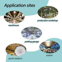 100W/300W/500W UFO LED High Bay Lights,6500K&IP 65 Waterproof LED Light,Hanging With Hook/Chain/Plug Factory Warehouse Workshop Store Garage Gym Industrial Shed Factory (300W)