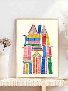 Tranh treo tường "Đọc nhiều sách hơn" - Poster góc đọc sách đầy màu sắc, tranh canvas hiện đại truyền cảm hứng, poster đọc sách thư viện phong cách cổ điển, thích hợp trang trí phòng ngủ, phòng khách, văn phòng, phòng ăn, nhà bếp, phòng học, hành lang, ký túc xá, phòng tắm. - Nhiều màu - Xem 2