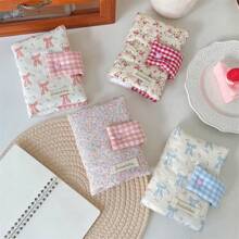 Handmade Fabric Bow Book Cover, Notebook/Journal Protective Sleeve, Student Gift (Excluding Inner Pages) - Multicolor - View 12