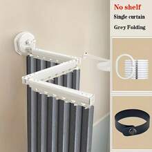 1pc High Quality Foldable Shower Curtain With Hooks And Ties, Invisible Wet And Dry Separation Bathroom Screen, Easy To Store, Adds Modern Aesthetic To Your Home Decor Bathroom Decor