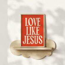1 件“像耶稣一样去爱”壁画时尚基督教印刷帆布画 LDS 基督教名言海报简约圣经诗句装饰适用于卧室、客厅或办公室装饰礼物送给她无框或带框、海报、墙壁艺术、房间装饰用品、现代、名言（可选框架） - 彩色 - 查看 11