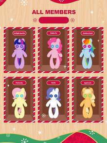 Hasbro Plüsch Hängedekoration - Hearth's Warming Night Serie, Regenbogen Dash, 18 cm, weiches Plüschtier, Weihnachtsdekoration, Geburtstagsüberraschung, Geschenk für Fans - Blau - Übersicht 5