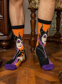 Disney 1/4 双正版反派角色袜子，卡通圣诞新年礼物袜子，创意趣味袜子