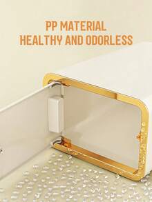 1pc Premium Large Capacity Trash Can, Pedal Operated Slim Design Garbage Bin Suitable For Home, Bedroom, Living Room, Kitchen, Bathroom, Office