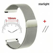 1 件男女通用磁扣米兰环不锈钢表带，兼容三星 Galaxy Watch 6/5/4、手表、手表、22 毫米 20 毫米 18 毫米 - 平口磁吸米蘭帶 - 查看 21