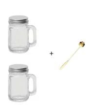 2-6pcs Mini Espresso Cups, Portable Coffee Containers, Miniature Coffee Bottles, Glass Milk Bottles, Mini Airtight Jars, 40ml Back To School