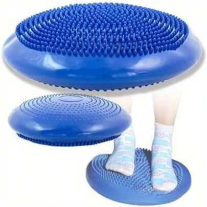 Inflatable Rocking Cushion Set, Balance Cushion Yoga Massage Cushion Thick Explosion-Proof Balance Ball Inflatable Massage Cushion Balance Disc Cushion, Provides Stability And Flexible Seating Options For Balance Exercises, Suitable For Sensory Activities