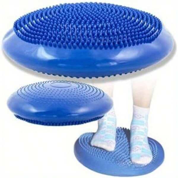 Inflatable Rocking Cushion Set, Balance Cushion Yoga Massage Cushion Thick Explosion-Proof Balance Ball Inflatable Massage Cushion Balance Disc Cushion, Provides Stability And Flexible Seating Options For Balance Exercises, Suitable For Sensory Activities