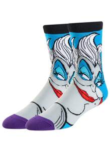 Disney 4双装官方反派角色圣诞新年礼物袜，卡通圣诞新年动画男士袜子，新奇有趣的卡通人物袜子 - 彩色 - 查看 3