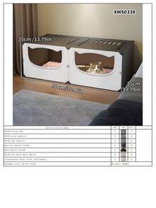 4-Season Enclosed Cat Bed, Ventilated Cool For Summer, Suitable For Upper & Lower Bunk, Cat Villa - Multicolor - View 21