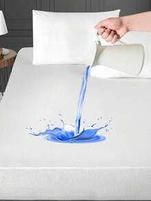 Quilted Waterproof Mattress Protector – 100% Micro Polyester – Sizes: 90x190, 200x200, 200x220 Cm – Soft,Breathable & Silent - White - View 5