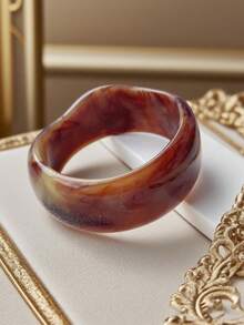 1 件超大粗多色树脂手镯，时尚简约风格，亚克力手镯套装适合女性，适合日常佩戴、约会、派对和工作 - 異性 - 查看 5