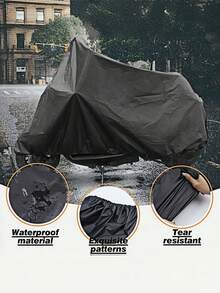 1 Piece Polyester Bike Cover, UV Waterproof Rain Dust Cover For Mountain Bikes, Motorcycles, Universal For All Seasons, Random Color Delivery, Bike Cover Waterproof, UV Resistant, Snow Proof, Anti-Theft With Keyhole, Windproof With Buckle, All-Weather Bicycle Storage Bag For Mountain, City Bikes, Random Shipping With Cute Critters And Flowers On It.