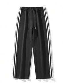 男士休闲舒适宽松运动裤，秋季 - 黑色 - 查看 2