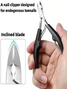 5pcs Stainless Steel Dual-Head Manicure Set With Cuticle Nipper, For Removing Dead Skin, Cleaning And Nail Care