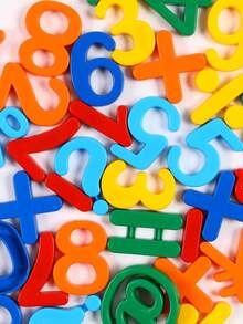 37pcs Numeric Symbol Display Set, Fridge Magnet/Whiteboard Memo, Colorful PP Lightweight & Shockproof, Math Symbol Stickers Educational Toy, Suitable For Home And School, New Year/Eid Gift - Multicolor - View 3