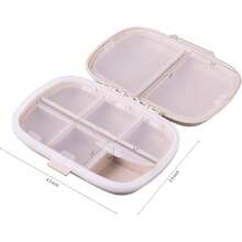 Holii Travel Pill Organizer, 8 Compartments Portable Pill Case, Daily Pill Box To Hold Vitamins, Small Pill Container For Pocket Purse Medicine Organizer(Pink) - 粉色 - 查看 9