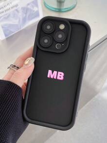 1个个性化情人节Y2K软硅胶手机壳，防震糖果色，可定制姓名/字母，彩色复古纯色情侣/学生手机壳，适用于苹果17/16/15/14 Pro Max/13/12/11 Plus，情人节礼物，生日礼物，节日礼物，送给她的礼物，个性化礼物，Etsy/定制产品，送给她的定制礼物，周年纪念礼物，结婚礼物，送给妈妈的个性化礼物（烫金工艺） - 白色 - 查看 5