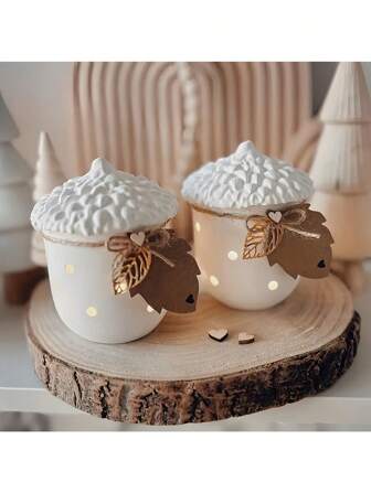 Molde de silicona en forma de bellota, molde de silicona en forma de piña, molde de yeso para frascos, molde de arcilla, botella de almacenamiento, contenedor para joyas. Adecuado para manualidades con yeso, concreto y resina. Diseño moderno, opción ideal para aficionados a la artesanía y entusiastas del DIY, regalo de Navidad