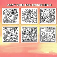 时刻：成人 - 放松涂色书卷2——在舒适的烟雾中放松身心，享受耳机禅意与色彩，回到学校。学校用品，绘画，万圣节，圣诞节