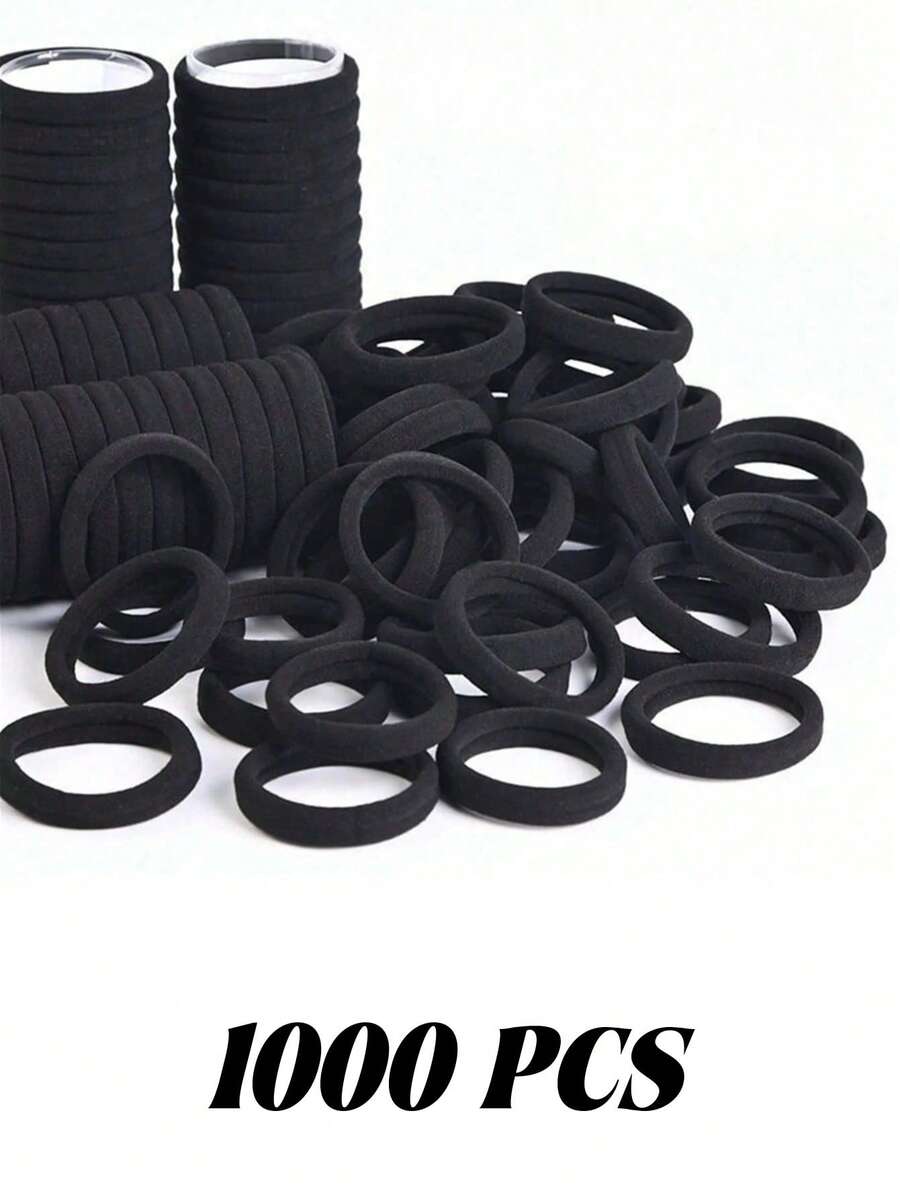 10/100/200/300/500/1000 pezzi Elastici per capelli senza cuciture ad alta elasticità | Fasce elastiche per coda di cavallo nere e colorate, essenziali comodi per casa e viaggio, accessori per capelli da donna, strumenti per capelli, accessori di bellezza, accessori per capelli ricci da donna, autunno, viaggio, strumenti per capelli, accessori da donna, roba per capelli, autunno, accessori per capelli da donna, strumenti per capelli