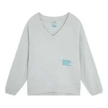 Puma 2026 春季女款 CLASSICS SLOUNGE 休闲卫衣，V 领套头衫，时尚简约舒适长袖 625166-17 - 淺灰色 - 查看 1