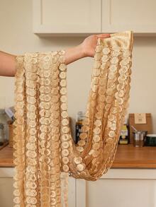 1 件铜币花隔断帘，客厅、入口悬挂式窗帘 - 彩色 - 查看 9