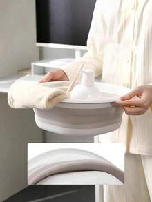 3/1 Stück tragbare Fußsprudelbad Schüssel, Kunststoff Fußwanne, faltbare Badewanne, Wäschekorb, Waschschüssel, platzsparende Aufbewahrungsbox, faltbare Silikonschüssel, faltbare Waschschüssel, tragbare Fußwaschbecken, faltbare Massage Fußsprudelbad Schüssel, Fußpflege Werkzeuge, faltbare Waschschüssel, Gemüsewaschwanne, Fußwaschbecken - Grau - Übersicht 8