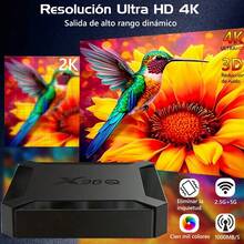 TV box, decodificador X96Q, reproductor HDTV inteligente, receptor de TV, Android 10, Full HD 4K, 1080p 60 fps, 2.4G, USB 3.0, 1 GB de RAM + 8 GB de ROM. Resolución ultraalta, estable y rápida, velocidad de carga extremadamente rápida, consumo de energía muy reducido, disipación de calor eficiente, efectos de sonido Dolby, Dolby Digital, con control remoto, almacenamiento expandible. - Tipo de Enchufe A USA (110-127V) - Ver 4