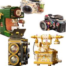 Bloques de construcción de mini cuentas DIY Ensamblaje Máquina de café vintage, serie de teléfonos, cámaras al por mayor