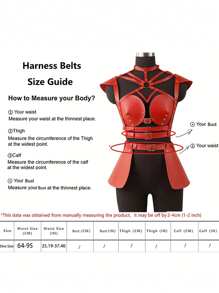 Full Body Leather Harness,Women Leather Outfit Accessoreis,Bondage Wear Women,Halloween Costumes,Ladies' Harness Leather