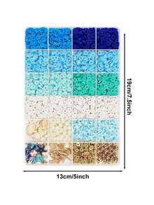 Ocean Series Soft Clay Beads Kit, Summer Sea Beach Style Beads Kit For Jewelry Making, DIY Bracelets Necklace Earrings Unique Creative Crafts, Suitable As Handmade Gift Give Friends