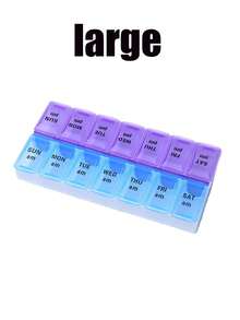 Hộp đựng thuốc viên 2 ngăn có thể tái sử dụng, Hộp đựng thuốc 7 ngày/tuần, di động, kín, 14 ngăn đựng viên vitamin, dễ dàng cất giữ và mang theo, thích hợp đựng vitamin và viên thuốc, vật dụng thiết yếu khi đi du lịch ngoài trời, văn phòng, bãi biển, kỳ nghỉ, trường học (Có sẵn 2/1 hộp) - Nhiều màu - Xem 14