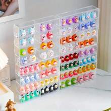 1 件多层小饰品展示架，卡通堆叠游戏架，积木零件盒收纳盒，8 格展示架，适用于家庭客厅办公室装饰，女士收纳整理器旅行节日必备秋季装饰秋季万圣节 - 無色 - 查看 4