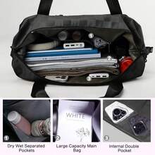Bolsa de viaje expandible con ruedas - Equipaje de mano grande con ruedas giratorias, bolsa de viaje plegable para fin de semana, capacidad de 28 a 58 litros - Negro - Ver 5